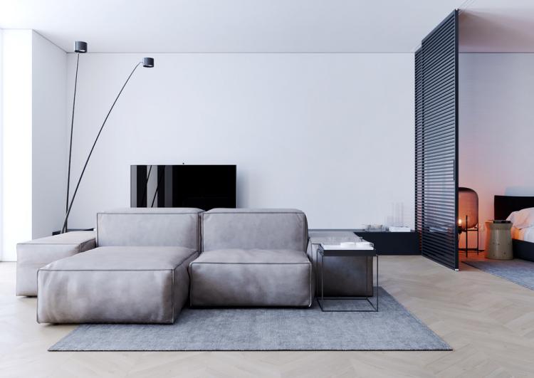 Intérieur Studio noir - design d'intérieur