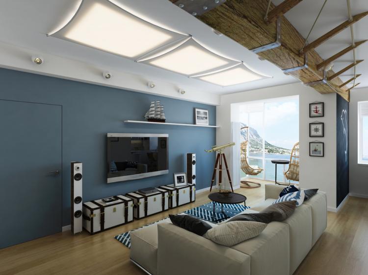 Appartement dans un style nautique - design d'intérieur