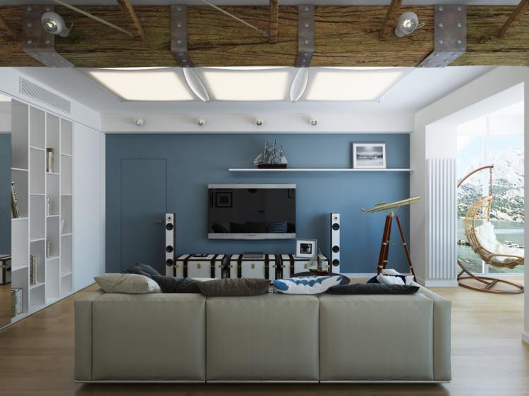 Appartement dans un style nautique - design d'intérieur