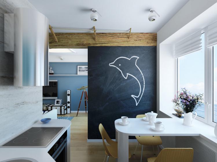 Appartement dans un style nautique - design d'intérieur