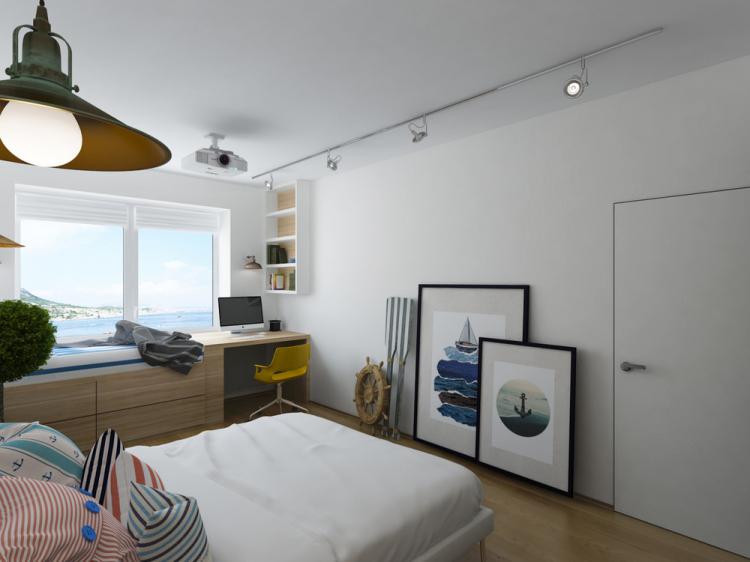 Appartement dans un style nautique - design d'intérieur