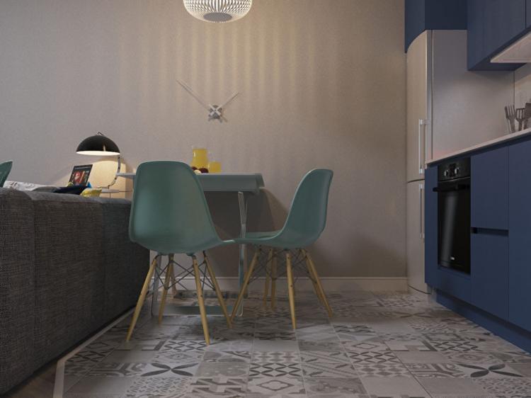 Appartement dans complexe résidentiel Grunwald - design d'intérieur