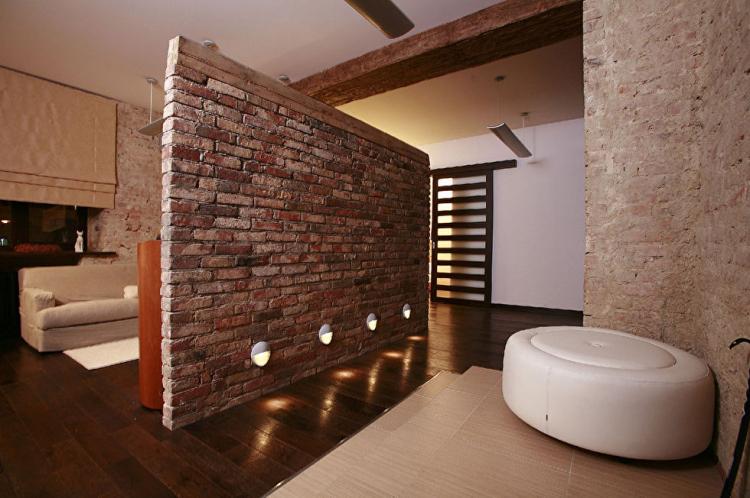 Appartement vivant dans le style loft - design d'intérieur