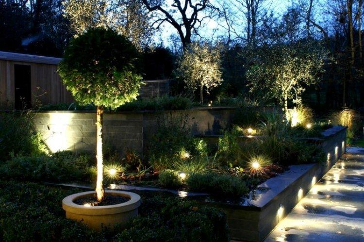 Éclairage - Aménagement paysager de la zone suburbaine photo