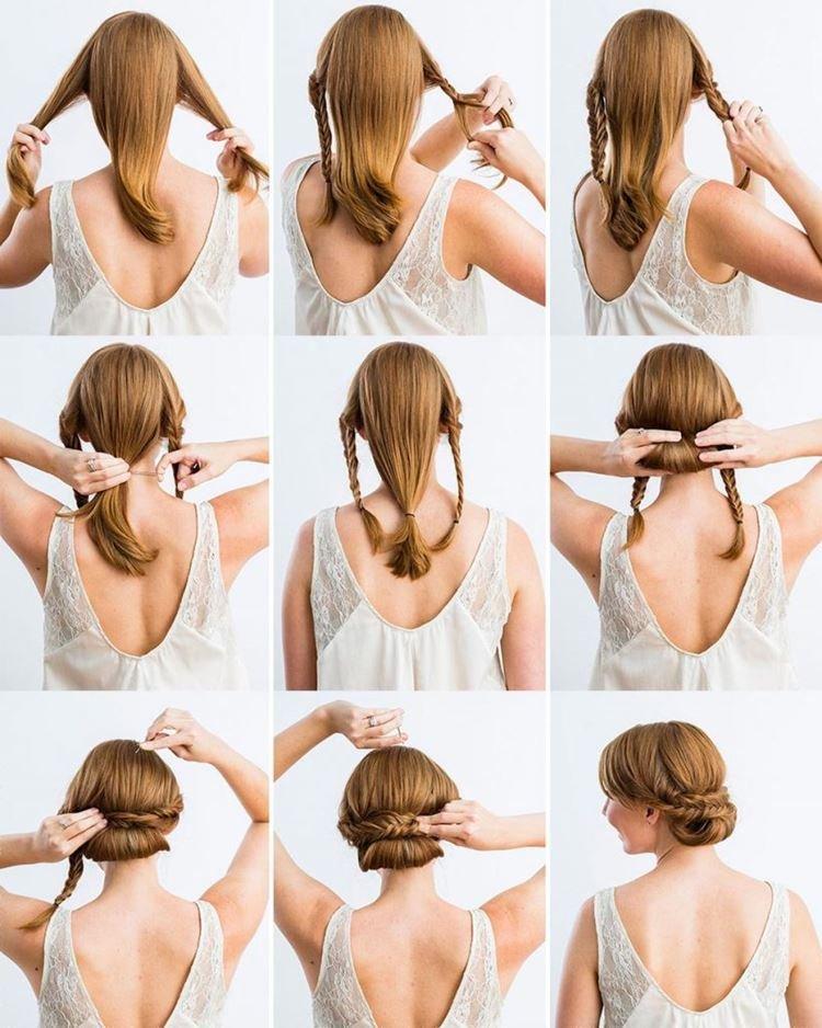Chignon classique - Coiffures faciles pour cheveux longs à soi en 5 minutes