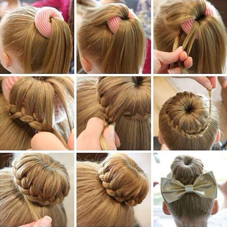 Un chignon sur un élastique - Coiffures faciles pour les filles à elle-même en 5 minutes