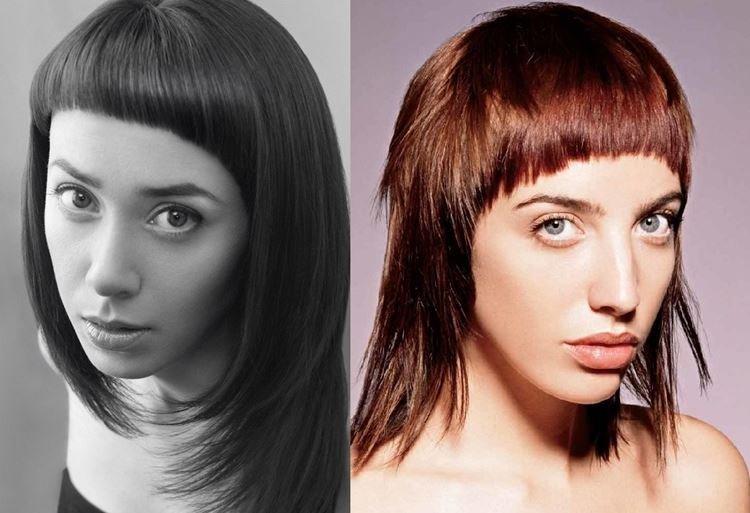 Échelle pour cheveux moyens avec une frange courte