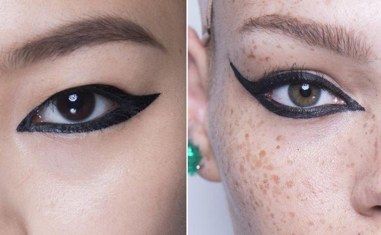 Lignes graphiques - Erreurs de maquillage pour les yeux marrons