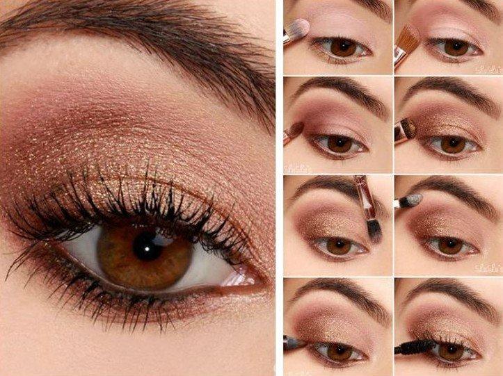 Maquillage yeux marrons et cheveux roux