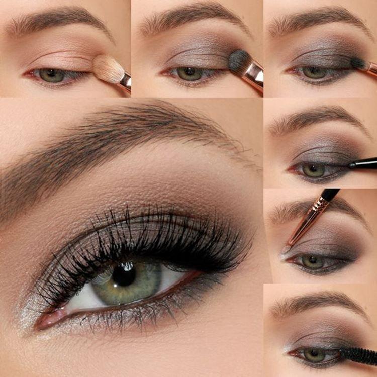 Maquillage pour les yeux verts - photos étape par étape