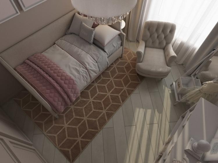 Petite chambre d'enfants pour une fille - design d'intérieur