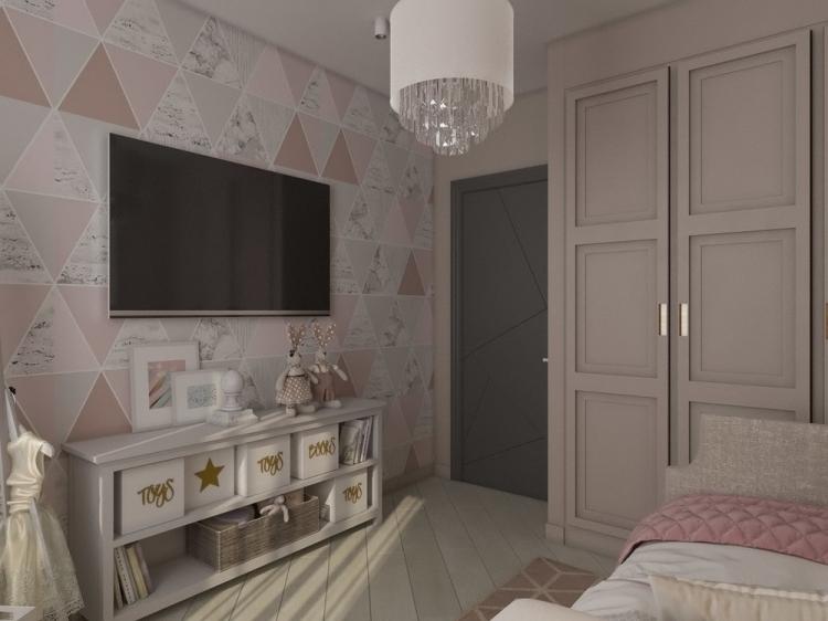 Petite chambre d'enfants pour une fille - design d'intérieur