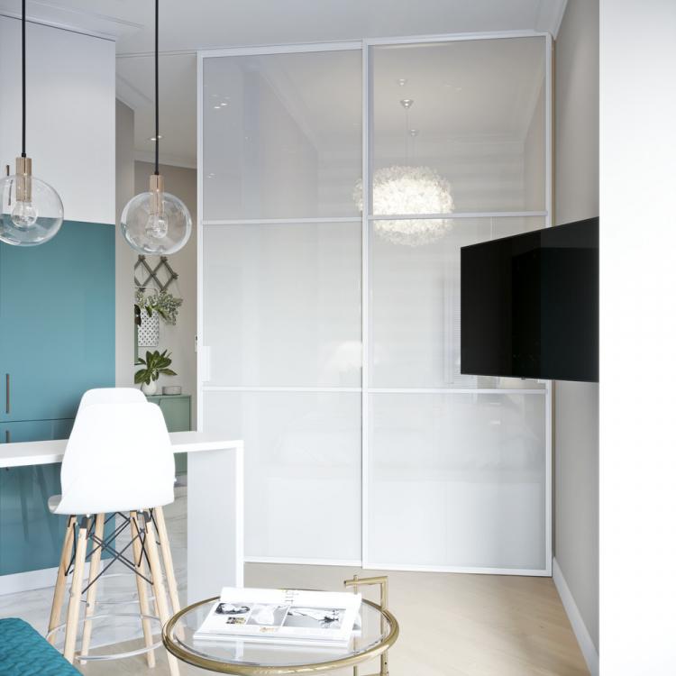 Petit appartement dans un style marin, Moscou - design d'intérieur