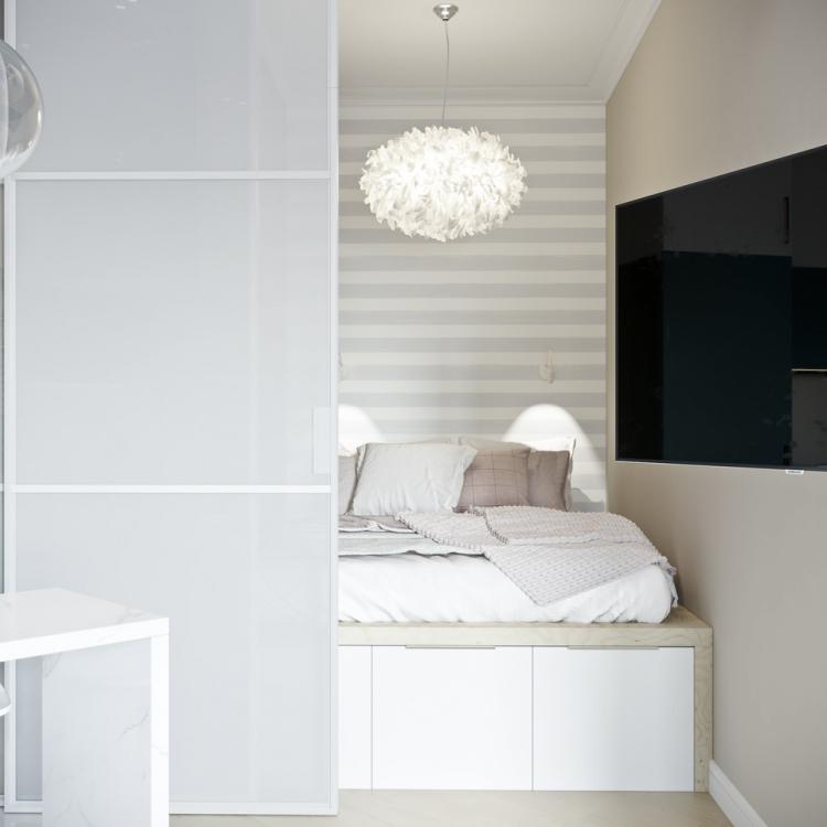 Petit appartement dans un style marin, Moscou - design d'intérieur