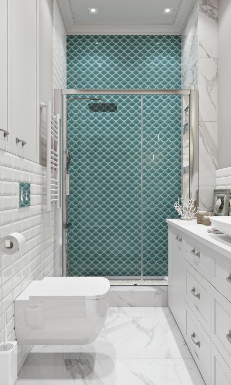 Petit appartement dans un style marin, Moscou - design d'intérieur