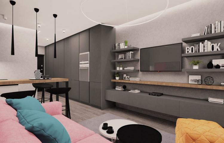 Petit studio dans le complexe résidentiel Moskvichka - design d'intérieur