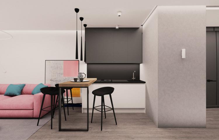 Petit studio dans le complexe résidentiel Moskvichka - design d'intérieur