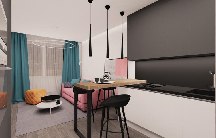 Petit studio dans le complexe résidentiel Moskvichka - design d'intérieur