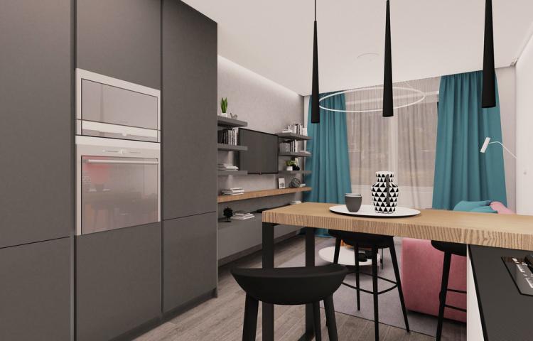 Petit studio dans le complexe résidentiel Moskvichka - design d'intérieur