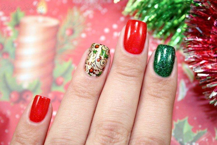 Manucure multicolore pour le nouvel an 2021