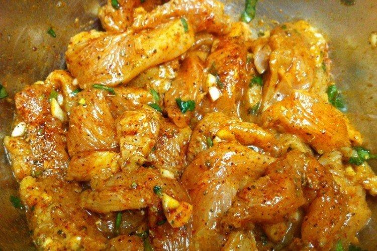 Marinade de poulet au curry kebab - recettes