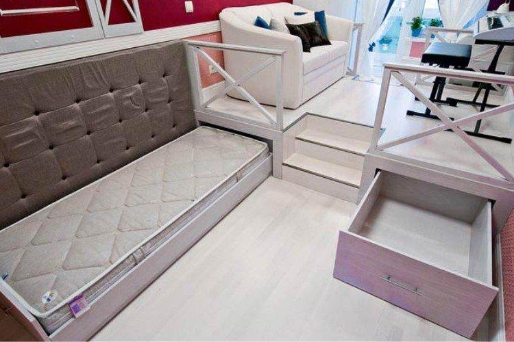 Lit podium - Meubles convertibles pour un petit appartement