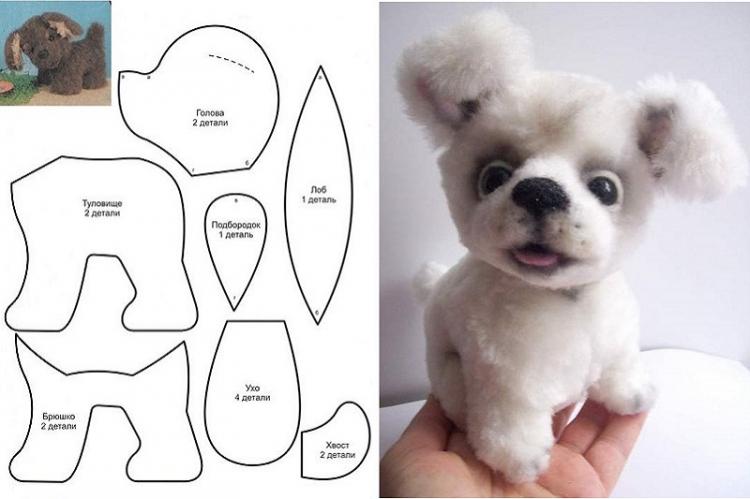 Chiot en fourrure - Bricolage peluches