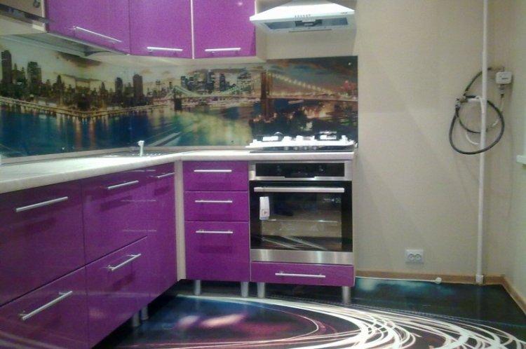 Sols 3D autonivelants dans la cuisine - photo