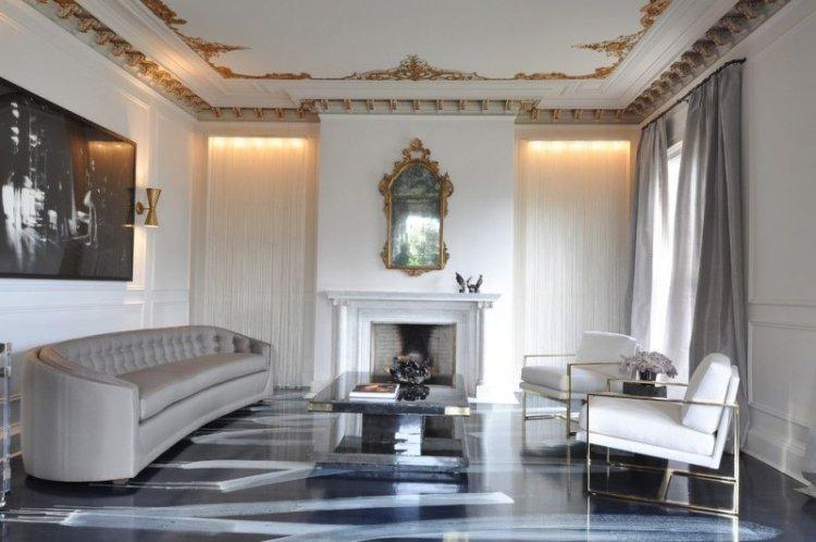 Sols 3D autonivelants dans le salon - photo