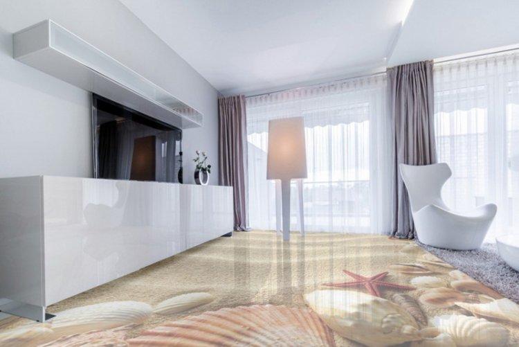 Sols 3D autonivelants dans le salon - photo