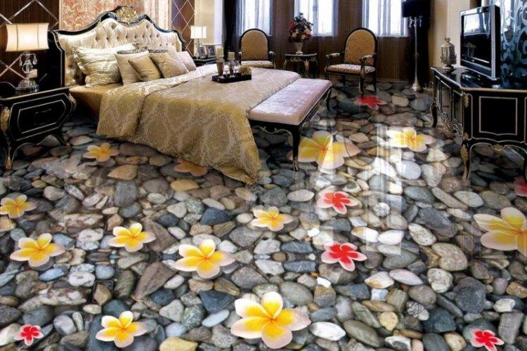 Sols 3D autonivelants dans la chambre - photo