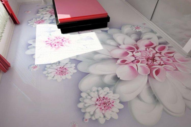 Sols 3D autonivelants dans la chambre - photo