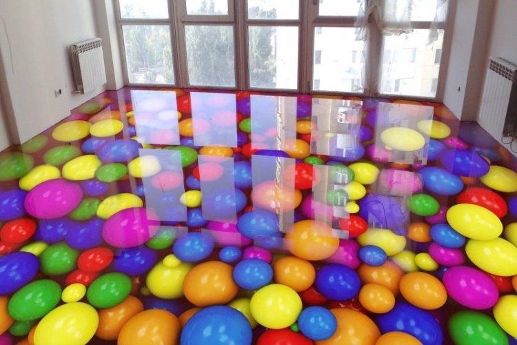 Sols 3D autonivelants dans la chambre des enfants - photo