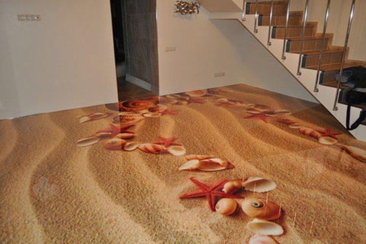 Sols 3D autonivelants dans le couloir et le couloir - photo