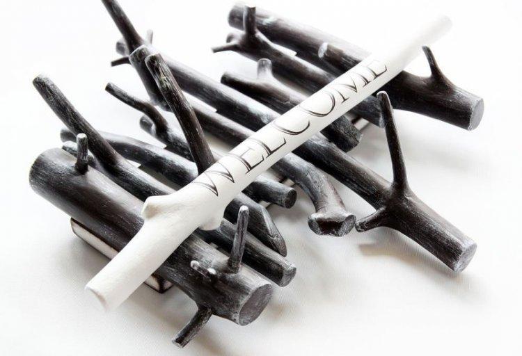 Porte-clés en branches d'arbres - Porte-clés mural pour le couloir avec vos propres mains