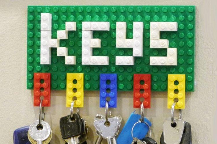 Porte-clés Lego - Porte-clés mural bricolage pour le couloir