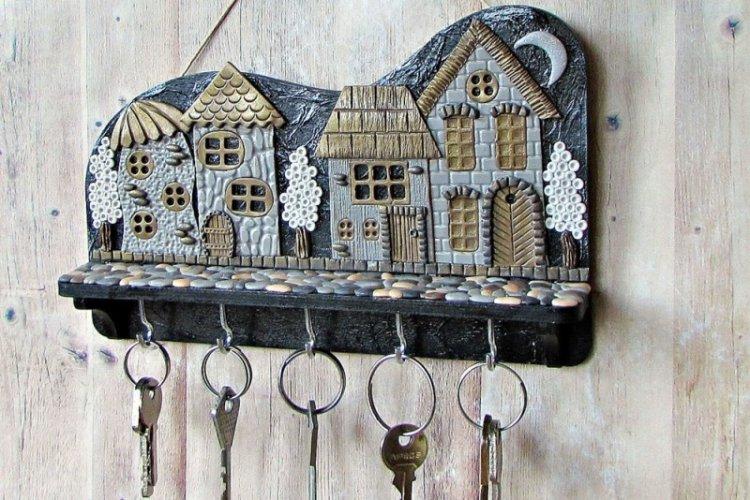 Porte-clés mural à faire soi-même pour le couloir - photo