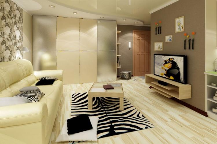 Plafond tendu dans le salon