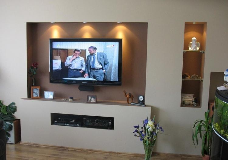 Peinture de niche - Niche en plaques de plâtre pour TV