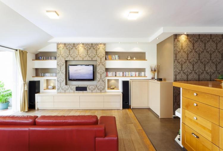 Niche en plaques de plâtre pour TV - photo