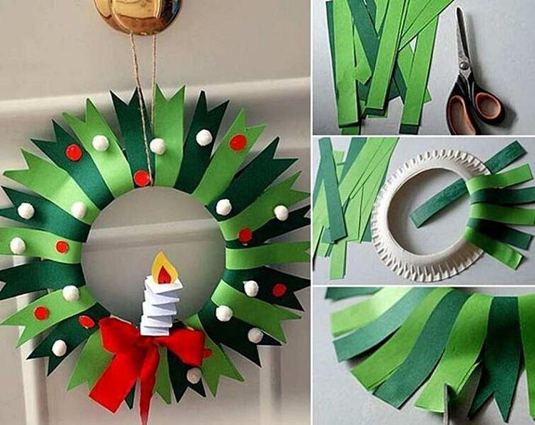 Couronne du Nouvel An - Artisanat en papier du Nouvel An pour les enfants