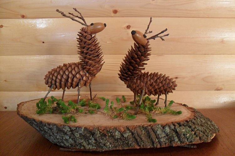 Artisanat du Nouvel An à partir de cônes pour enfants - photos et idées