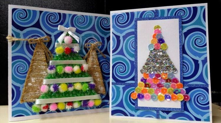 Cartes de volume - Bricolage de Noël à la maternelle