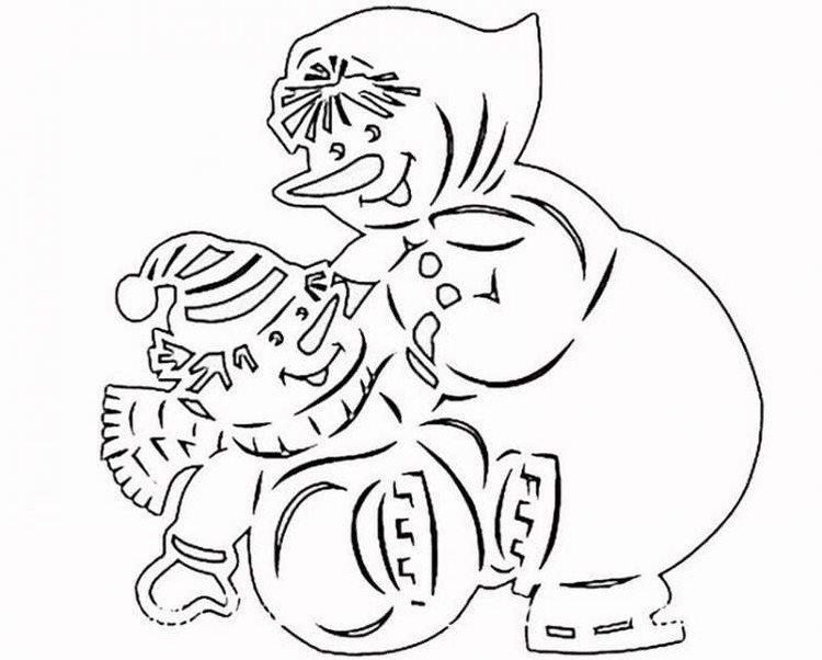 Bonhomme de neige - Pochoirs Nouvel An 2021