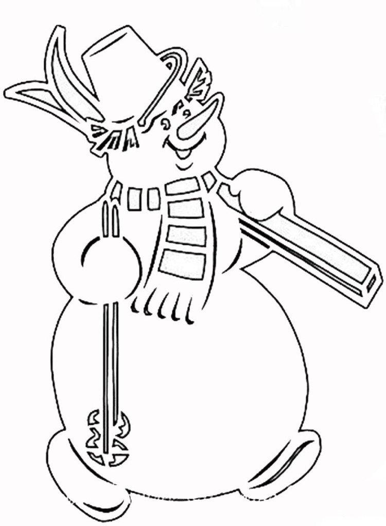 Bonhomme de neige - Pochoirs Nouvel An 2021