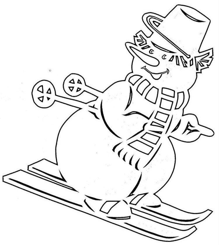 Bonhomme de neige - Pochoirs Nouvel An 2021