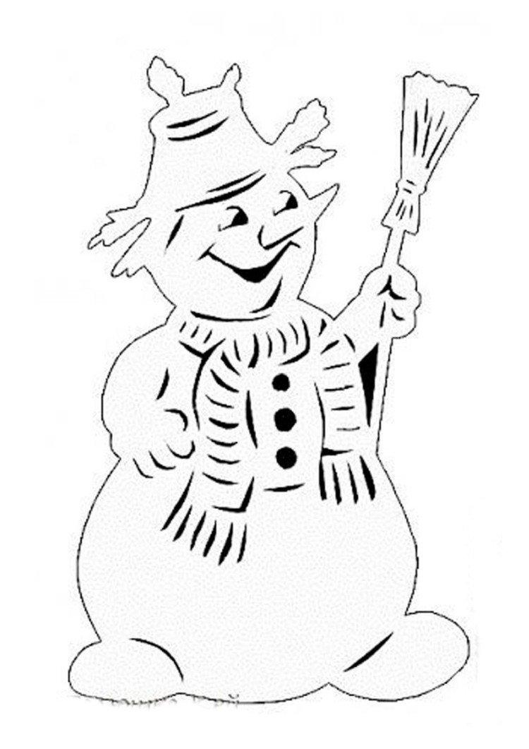 Bonhomme de neige - Pochoirs Nouvel An 2021