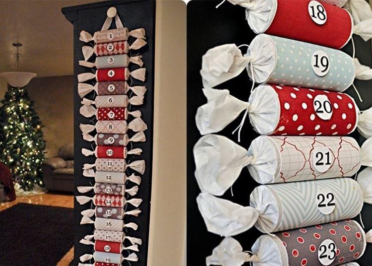 Calendrier de l'Avent DIY du Nouvel An sous forme de craquelins de bonbons