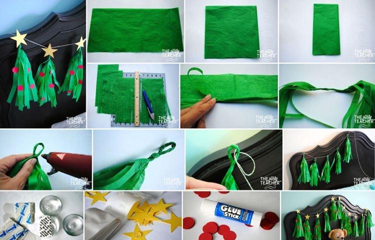 DIY guirlande de sapins de Noël