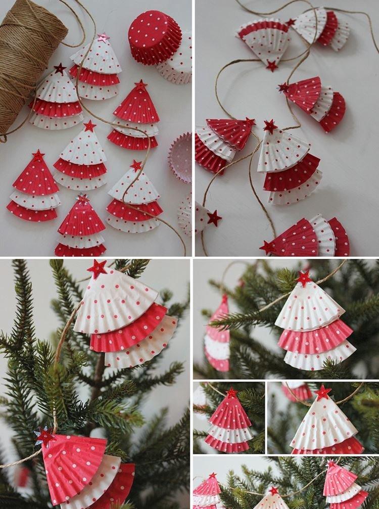DIY guirlande de Noël de moules à muffins